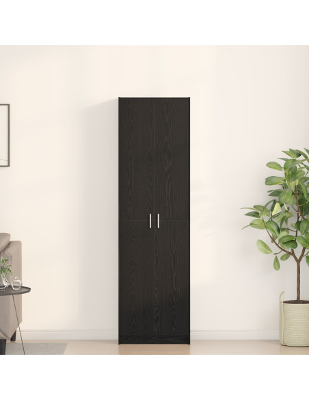 Armadio  in rovere nera 55x25x189 cm legno ingegnerizzato