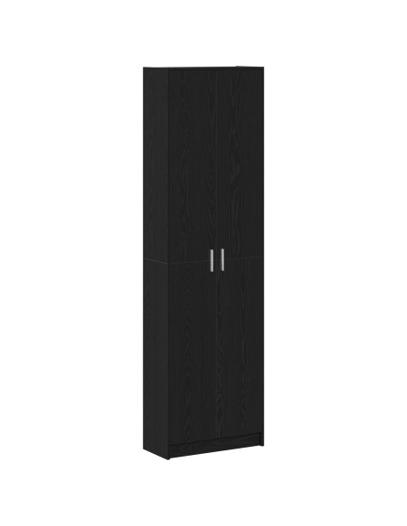 Armadio  in rovere nera 55x25x189 cm legno ingegnerizzato