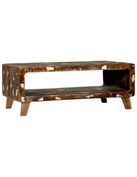 Tavolino da caffè  90x50x35 cm Legno massello di recupero