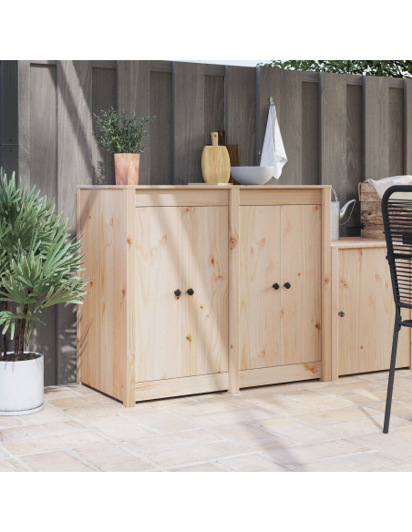 Porte da cucina esterna 2 pcs 50x9x82 cm Legno massello di pino