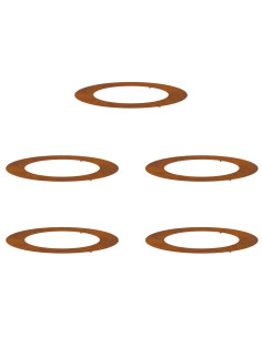 adatto per Anelli d'Albero Piatto 5 pcs Marrone Ø60 / 90 cm