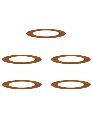 adatto per Anelli d'Albero Piatto 5 pcs Marrone Ø60 / 90 cm