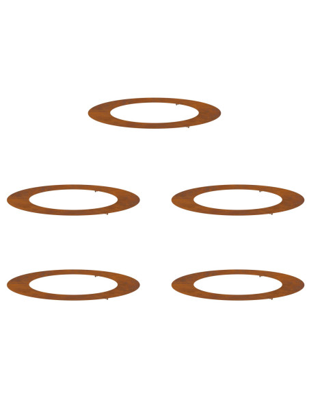 Fioriera in Acciaio Corten Acciaio Corten Grande Intarsi Decorativi