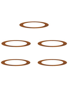 adatto per Anelli d'Albero Piatto 5 pcs Marrone Ø90 / 120 cm