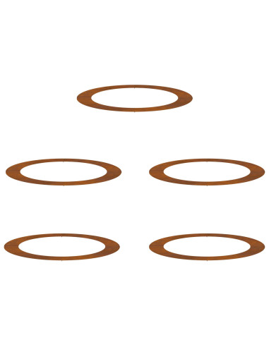 adatto per Anelli d'Albero Piatto 5 pcs Marrone Ø90 / 120 cm