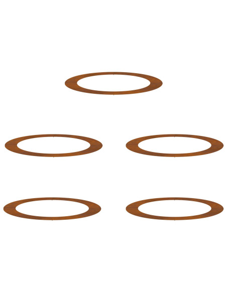 adatto per Anelli d'Albero Piatto 5 pcs Marrone Ø90 / 120 cm