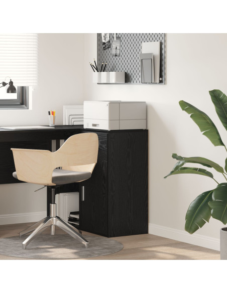 Credenza con cassetto Rovere Nero 38 x 34 x 75 cm