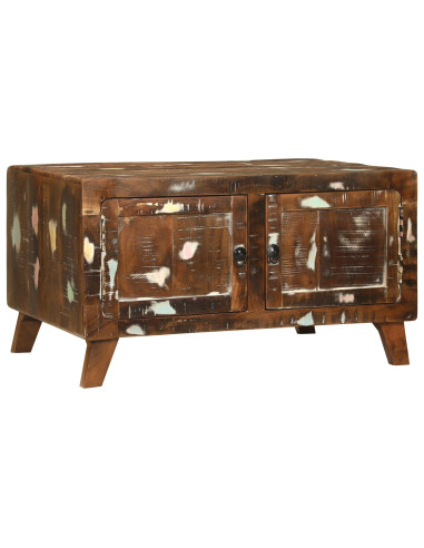 Tavolino da salotto Multicolore Legno Recuperato Massello