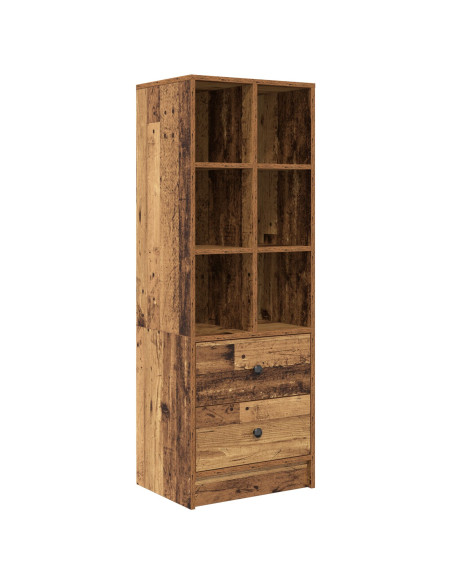 Unità di Scaffalatura Marrone Legno Vecchio Truciolare Media