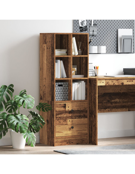 Unità di Scaffalatura Marrone Legno Vecchio Truciolare Media