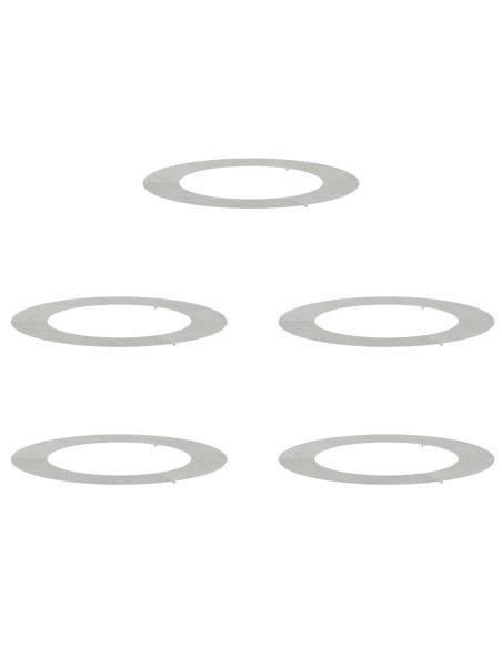 adatto per Anelli d'Albero Piatto 5 pcs Argento Ø60 / 90 cm