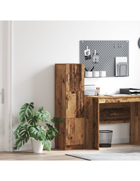 Mobiletto Marrone Legno Vecchio Veneer di Legno Compatto