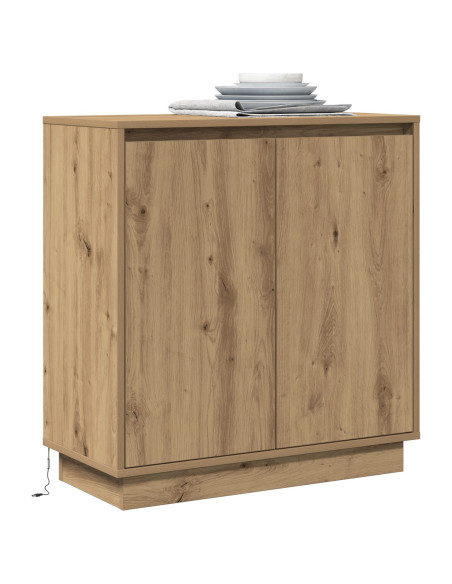 Mobile con LED Rovere Artigianale 71x34,5x75 cm in Legno Ingegnerizzato