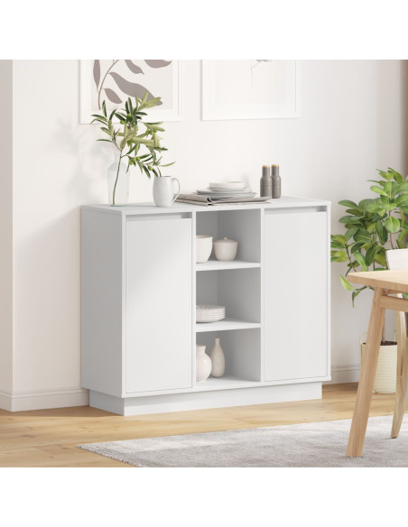 Mobile con LED Bianco 90x32x75 cm Legno Ingegnerizzato