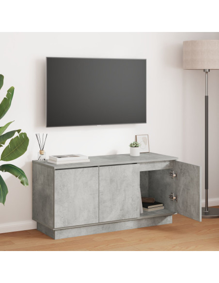 Mobile TV grigio in cemento  100x38x49 cm in legno ingegnerizzato