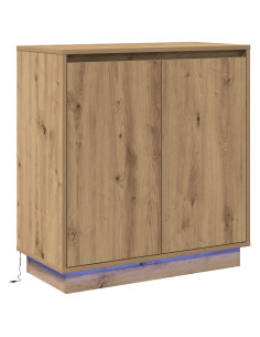 Madia LED con lo scaffale Rovere artigianale 71 x 34,5 x 75 cm