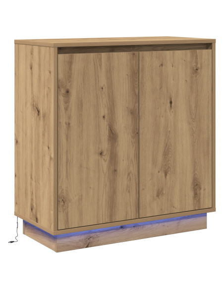 Mobile con LED Rovere Artigianale 71x34,5x75 cm in Legno Ingegnerizzato