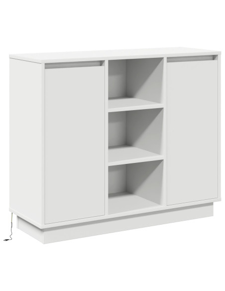 Mobile con LED Bianco 90x32x75 cm Legno Ingegnerizzato