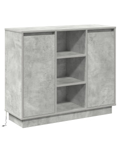 Madia LED Grigio cemento 90 x 32 x 75 cm Legno multistrato