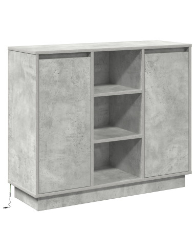 Madia LED Grigio cemento 90 x 32 x 75 cm Legno multistrato