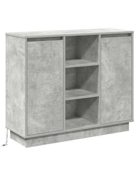 Madia LED Grigio cemento 90 x 32 x 75 cm Legno multistrato