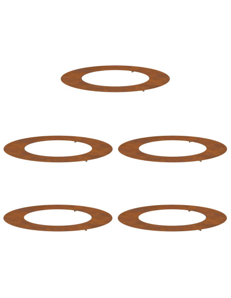 Fioriera in Acciaio Corten Acciaio Corten Grande Intarsi Decorativi