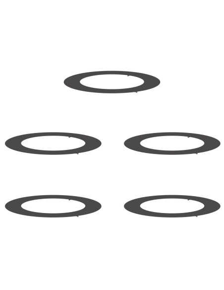 Set di Vasi in Plastica  Nero Plastica 90 cm di diametro Durevole