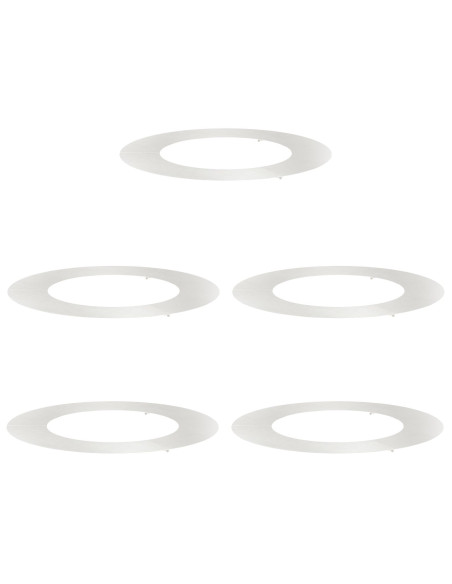 adatto per Anelli d'Albero Piatto 5 pcs Argento Ø50 / 80 cm