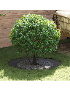 adatto per Anelli d'Albero Piatto 5 pcs Nero Ø60 / 90 cm Acciaio