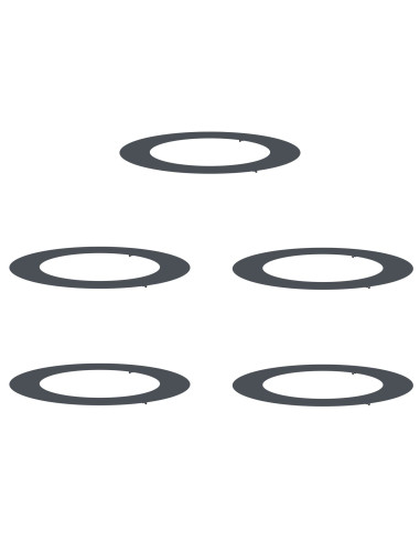 adatto per Anelli d'Albero Piatto 5 pcs Antracite Ø60 / 90 cm