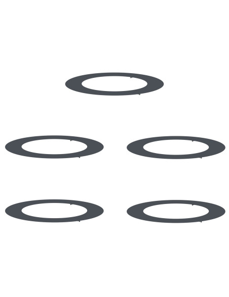 adatto per Anelli d'Albero Piatto 5 pcs Antracite Ø60 / 90 cm