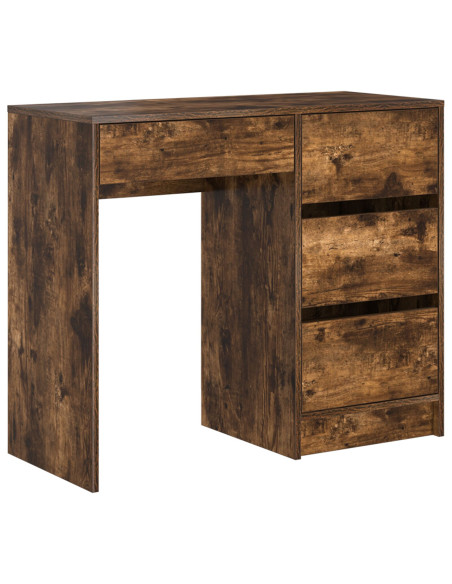 Scrivania Marrone  Rovere Affumicato Legno Ingegnerizzato Media