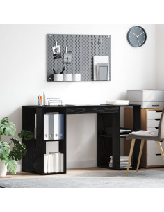 Scrivania Rovere Nero 130 x 50.5 x 75 cm Legno multistrato