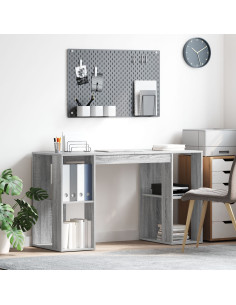 Scrivania Grigio Sonoma 130 x 50.5 x 75 cm Legno multistrato