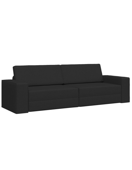 Divano Letto 2 in 1 Nero 245x150x60.5 cm Tessuto