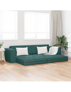 Divano letto 200cm Verde Scuro Tessuto