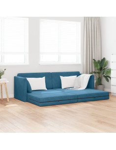Divano-letto da pavimento 200cm Blu Velluto