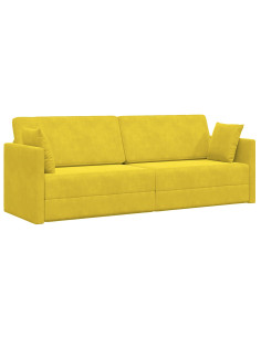 Divano-letto da pavimento 200cm Giallo Velluto