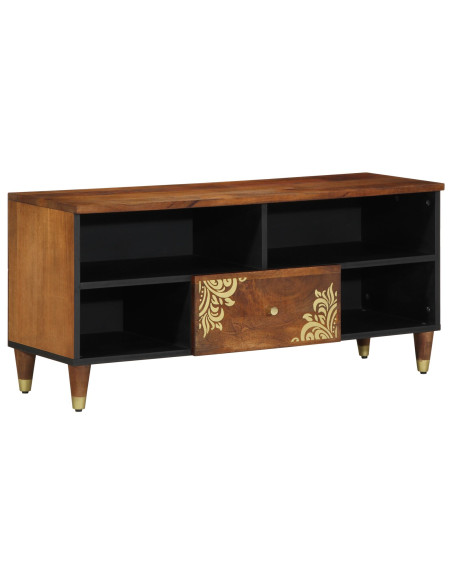 Mobile TV  100x33x46 cm in legno massello di mango