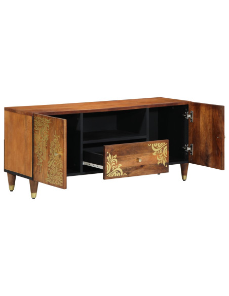 Mobile TV  105x33x46 cm in legno massello di mango