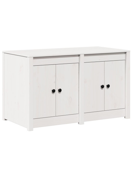 Armadio Cucina Esterno Bianco 106x55x64 cm in Legno Massello di Pino