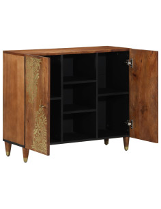 Credenza Marrone 90 x 33 x 75 cm Legno di mango massello