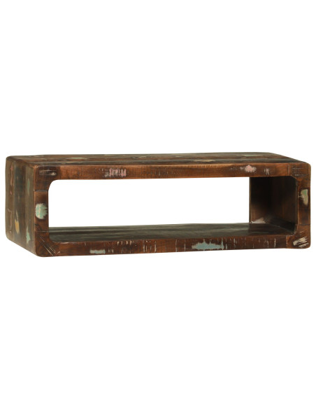 Mobile TV  multicolore 80x30x25 cm in legno massello recuperato