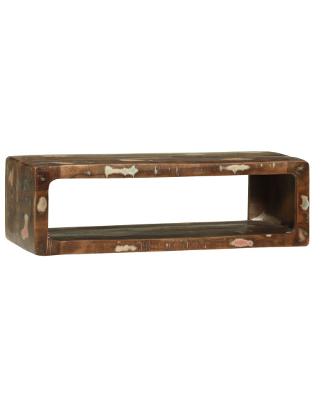 Mobile TV  multicolore 80x30x25 cm in legno massello recuperato