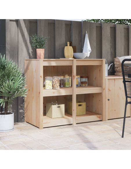 Armadio da cucina all'aperto  106x55x92 cm in legno massello di pino