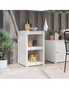 Mobile da cucina Bianco 55 x 55 x 92 cm Pino massello