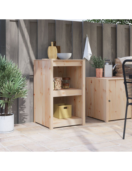 Armadio da Cucina Esterno  55x55x92 cm in Legno Massello di Pino