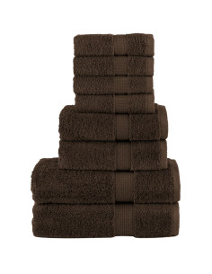 Set ASciugamani SOLUND 8 pz Marroni 600 gsm