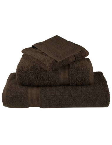 Set ASciugamani SOLUND 8 pz Marroni 600 gsm