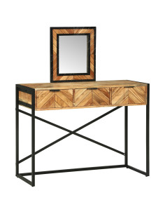 Tavolo da Trucco con cassetto Marrone 100 x 40 x 120 cm